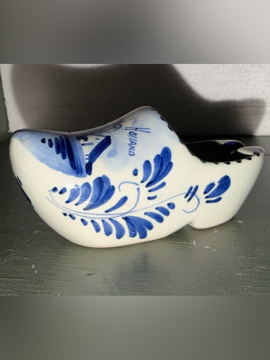 Other - Vintage Delft Porcelain Clog Shoe Ashtray Holland Blue Hand Painted